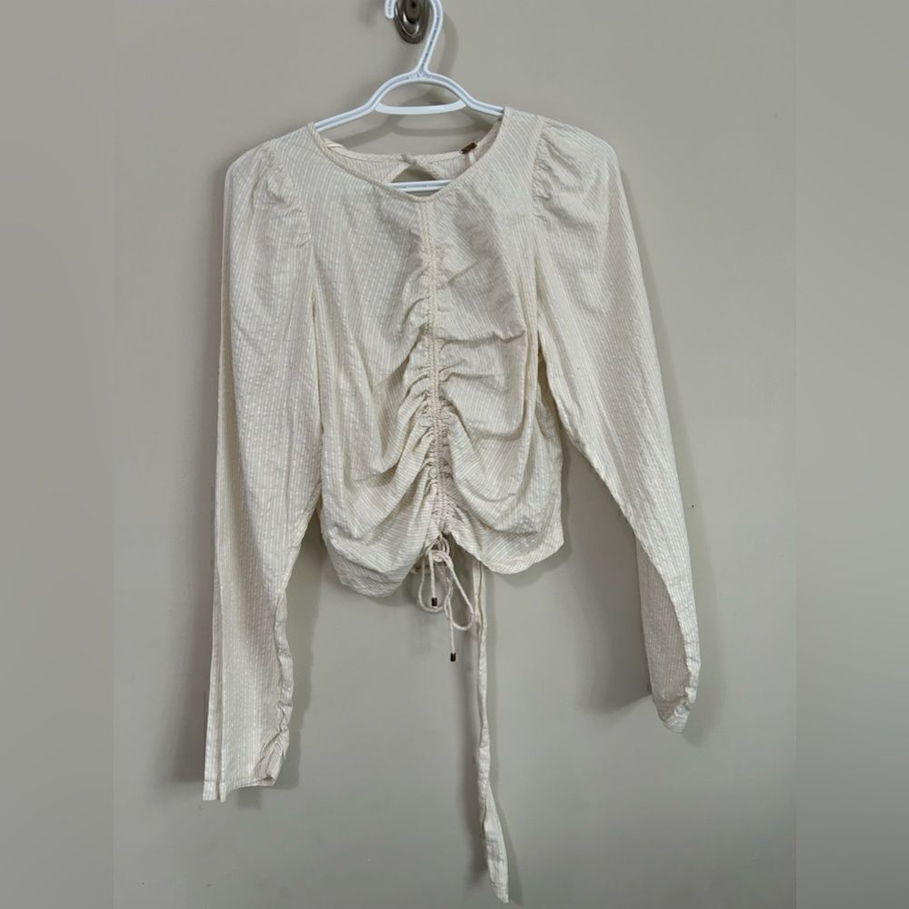 NWT Free People Long Sleeve Cinch Front Top